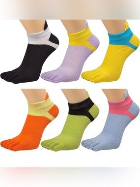 Ankle Five-Toe Socks - Assorted Colors